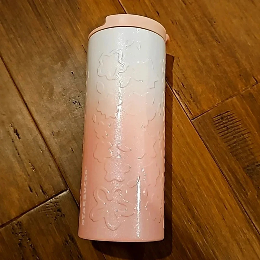 Starbucks Japan SAKURA 2017 Stainless Steel Tumbler Bottle 355ml Embossed